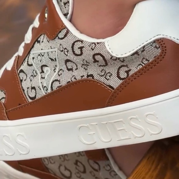 NWOB GUESS Brown and Beige Women's Sneakers - Picture 3 of 5